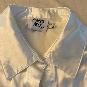 Light cream dress shirt / long button down shirt